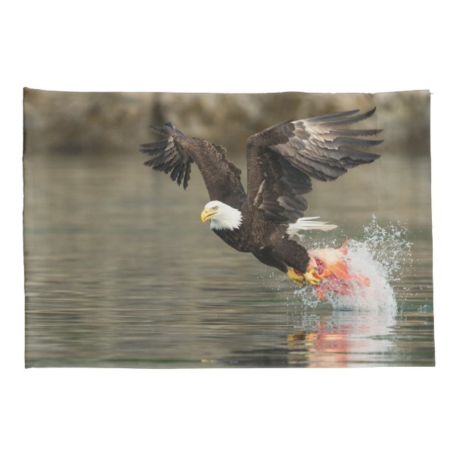 Explosive Bald Eagle Pillowcase (Back-Right)