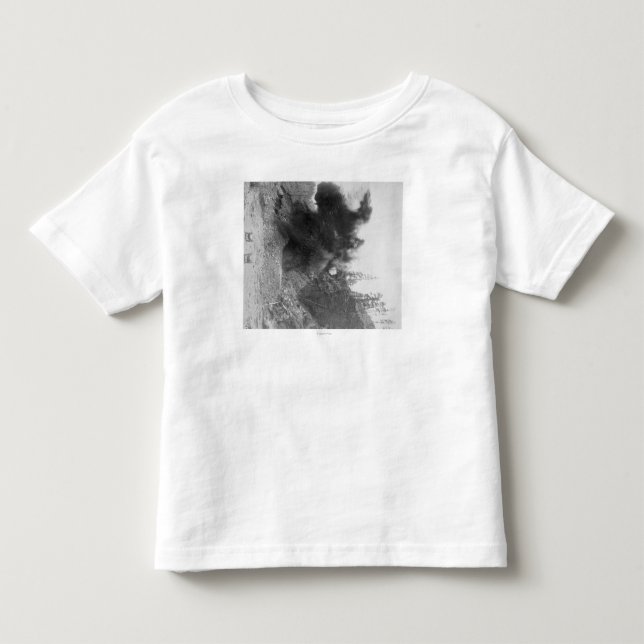 Explosive Blast on Side of Mountain During Toddler T-Shirt (Front)