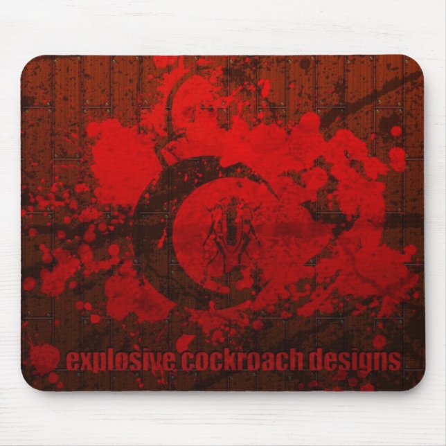 Explosive Cockroach Designs Mousepad (Front)