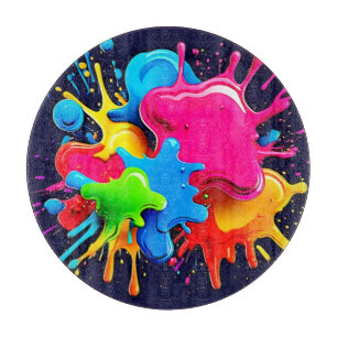 Explosive Color Splash Art Cutting Board
