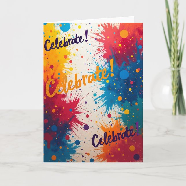 Explosive Colours Birthday Card (Front)