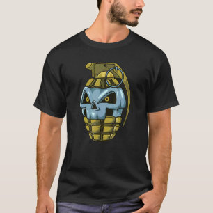 Explosive Hand Skull Grenade T-Shirt
