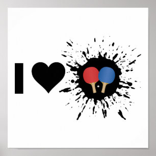 Explosive I Love Ping pong Poster