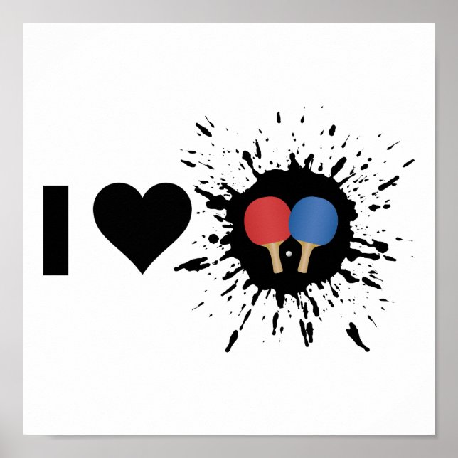 Explosive I Love Ping pong Poster (Front)