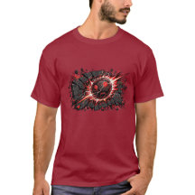 Explosive Lava Soccer Ball Comic Art Design