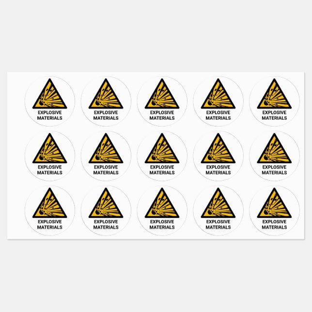Explosive Materials Warning, Explosion Hazard (Sheet)