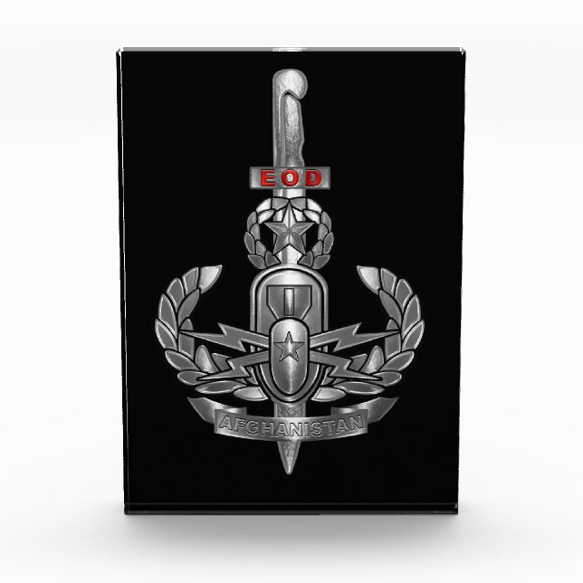 Explosive Ordnance Disposal Afghanistan Veteran Photo Block (Front)