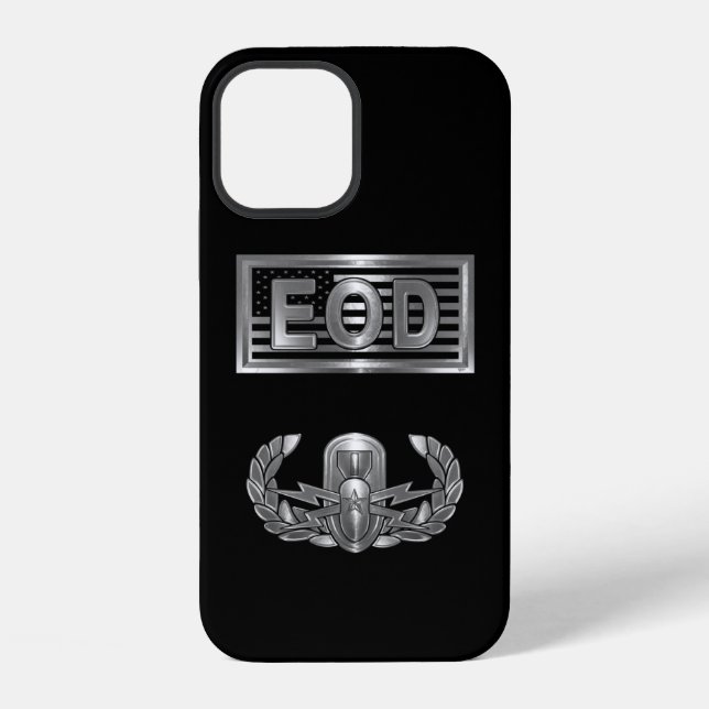 Explosive Ordnance Disposal (EOD)  & USA Flag  iPhone Case (Back)