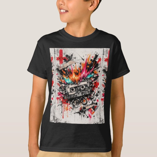 Explosive Retro Cassette T-Shirt (Front)