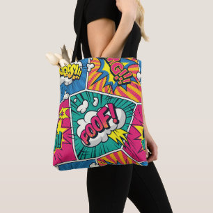 Explosive Retro Comic Pop Art Tote Bag