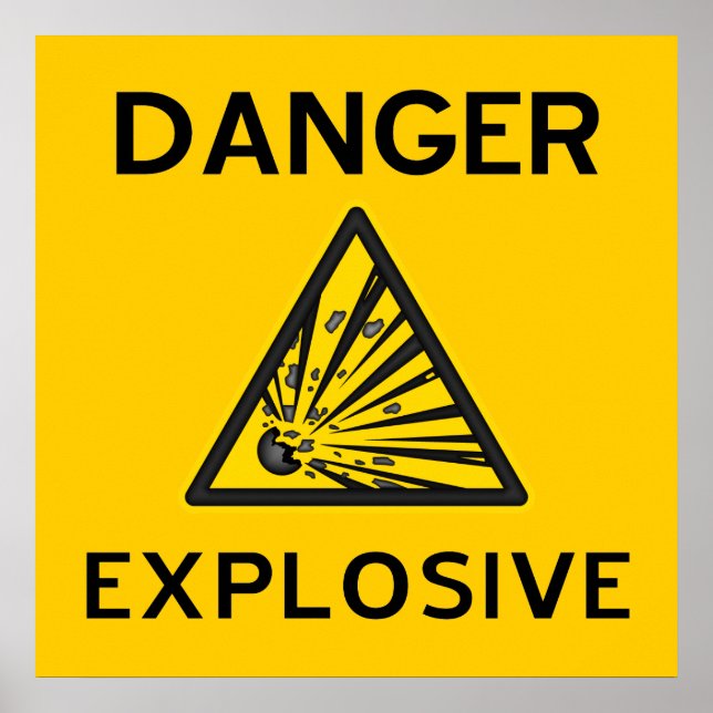 Explosive Warning Poster (Front)