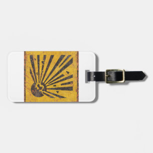 Explosive Warning Sign Luggage Tag