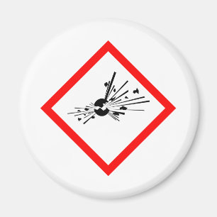 Explosive Warning Sign Magnet