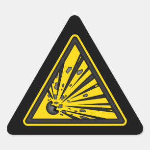Explosive Warning Sticker