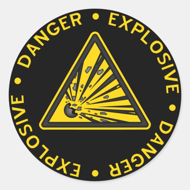 Explosive Warning Sticker (Front)