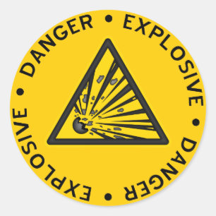 Explosive Warning Sticker