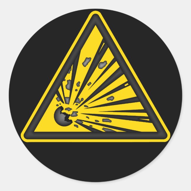 Explosive Warning Sticker (Front)