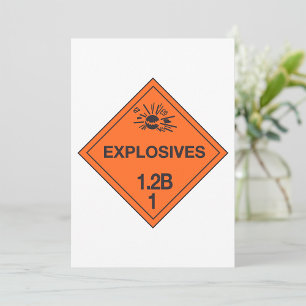 Explosives Sign Invitation