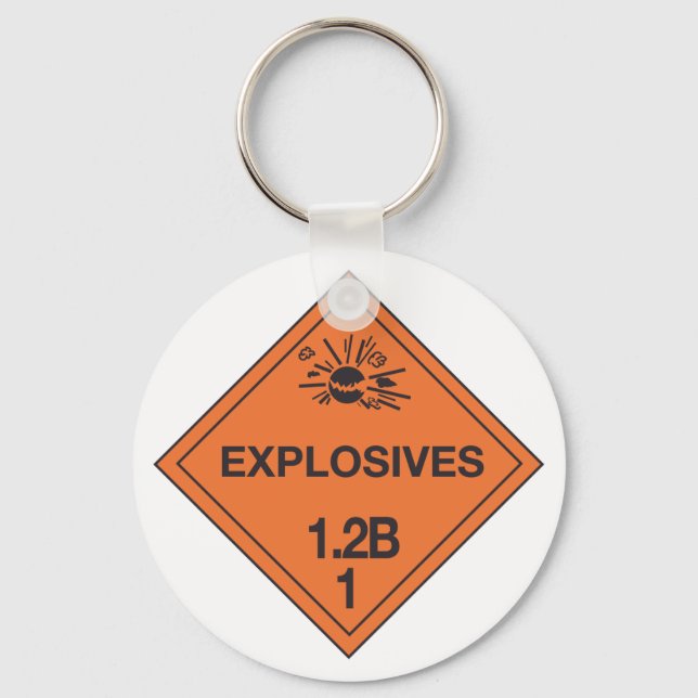 Explosives Sign Key Ring (Front)
