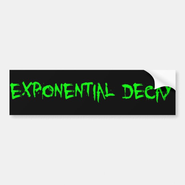 Exponential Decay Sticker Green Logo (Front)