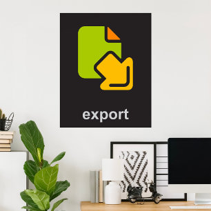 Export Icon Poster