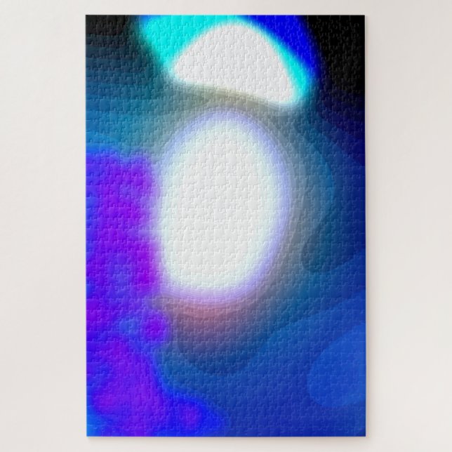 Exposed 7003 Blue And Purple Abstract Art Jigsaw Puzzle (Vertical)