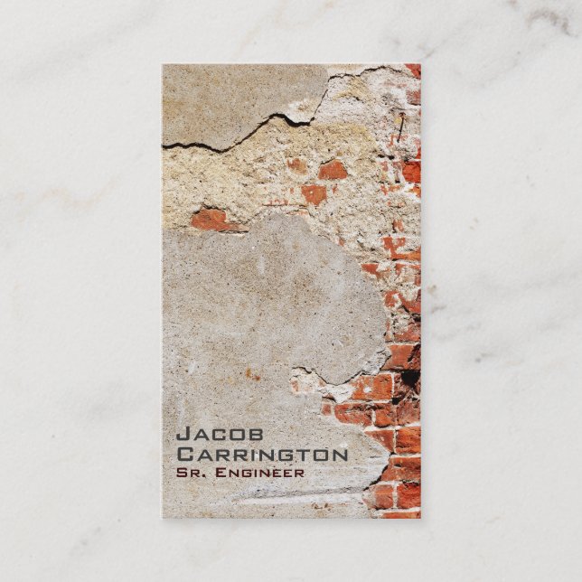 Exposed Brick and Mortar Business Card (Front)