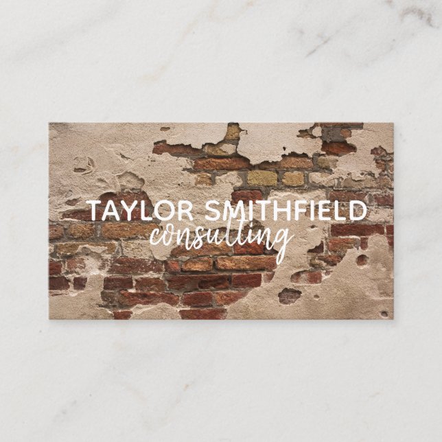 exposed brick business card (Front)
