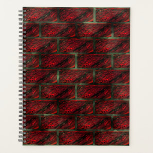 Exposed brick wall or tiles simulating it, dirty? planner