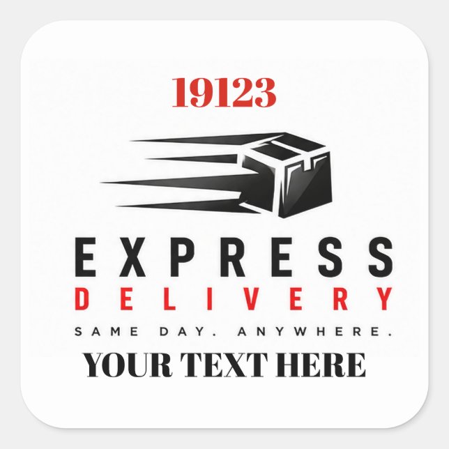 🚚 Express Delivery For Local Logistics 📦 Square Sticker (Front)