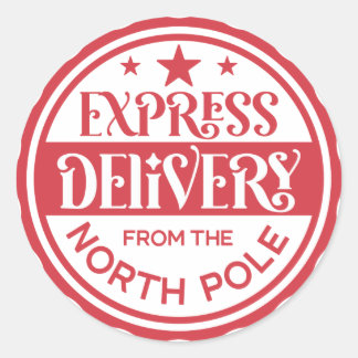 Express Delivery from the North Pole Sticker
