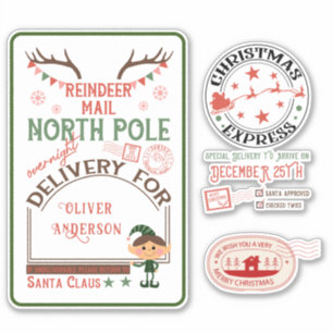 Express delivery North Pole Santa Mail gifts water