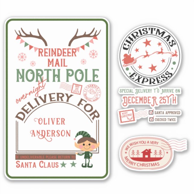 Express delivery North Pole Santa Mail gifts water (Front)