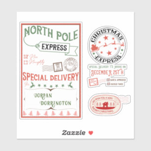 Express delivery North Pole Santa Mail gifts water