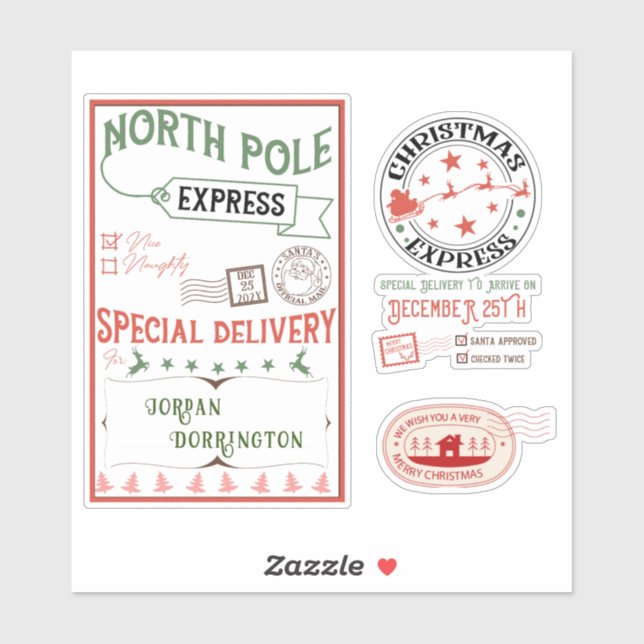 Express delivery North Pole Santa Mail gifts water (Sheet)