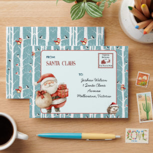 Express Delivery Woodland Letter from Santa Claus Envelope