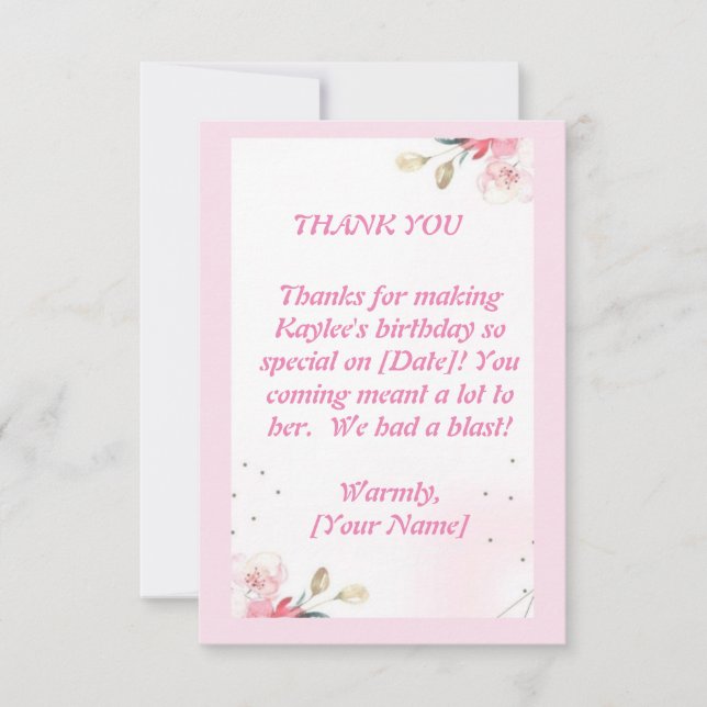  Express Gratitude Simply: Flat Thank You Card Mes (Front)