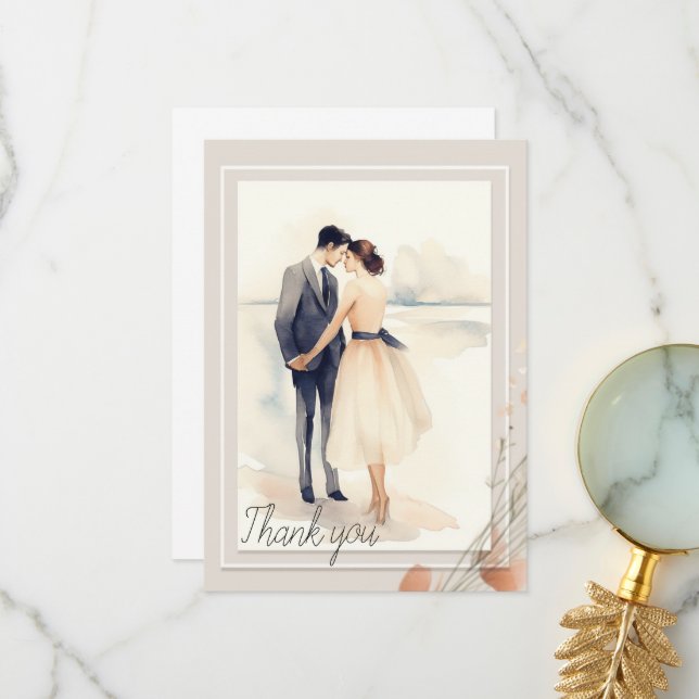 Express Gratitude: Thank You Greetings Card (Front/Back In Situ)