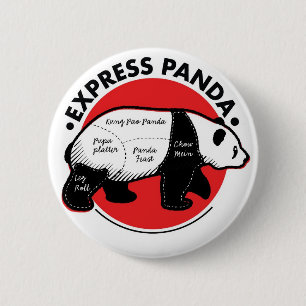 Express Panda 6 Cm Round Badge