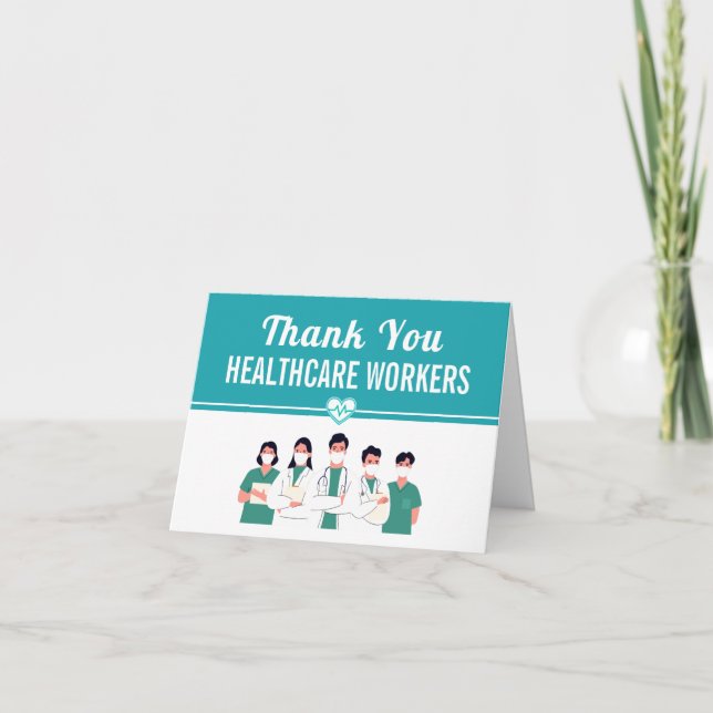 Express Your Gratitude to Healthcare Front lines Thank You Card (Front)
