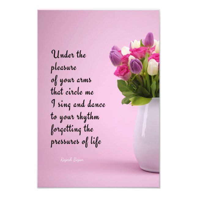 Express Your Love | Beautiful Love Quote Photo Print (Front)