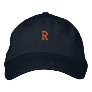 Express Your "R"  Initial Monogram Navy-Hat Cool  Embroidered Hat
