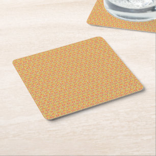 Express your Style with Vibrant Orange and Yellow  Square Paper Coaster