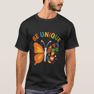 Express Your True Colors Butterfly Design T-Shirt