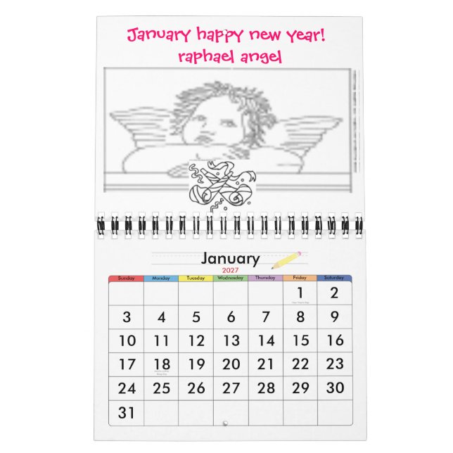 Express Yourself™ Angel Calendar Colouring Book (Jan 2027)