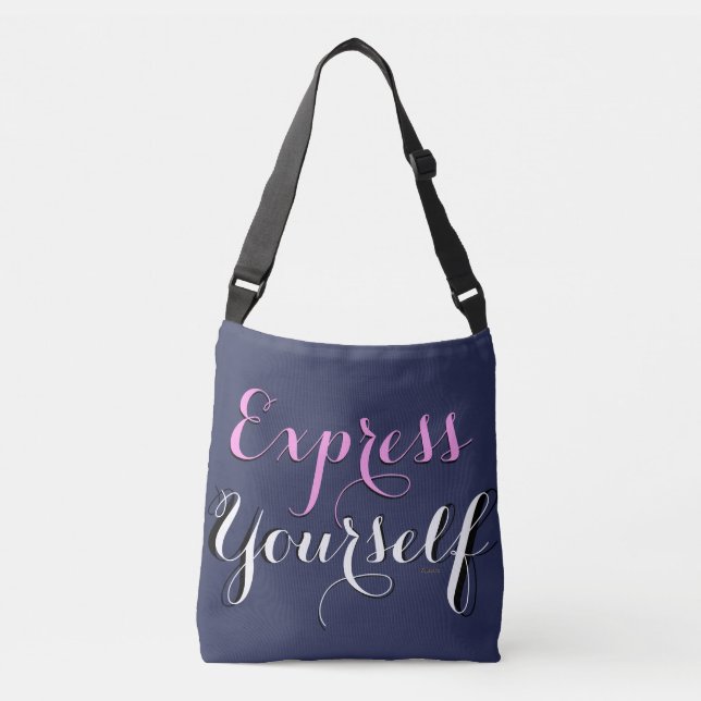Express Yourself Graphics Art Crossbody Bag (Front)