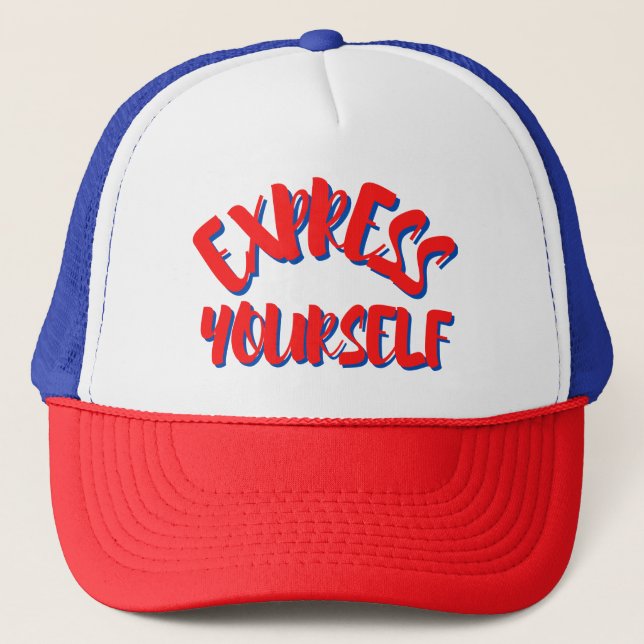 Express Yourself Personalised Fashion Statement Trucker Hat (Front)