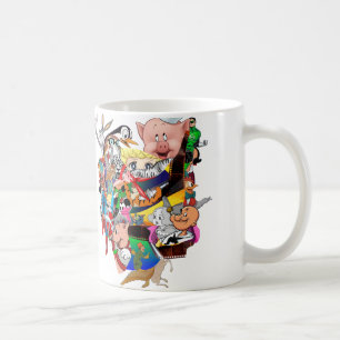 Express Yourself Retro Cartoon Collage Ceramic Cof Coffee Mug