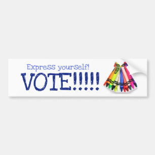 Express yourself! VOTE!!! Bumper Sticker