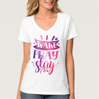 Express Yourself - Wake Pray Slay - Pink T-Shirt
